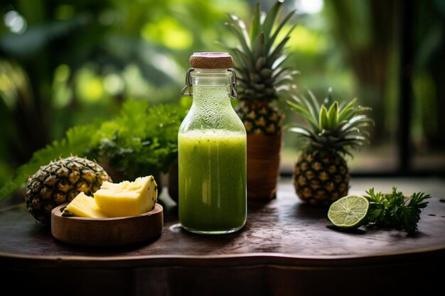 Green Juice recipe with pineapple