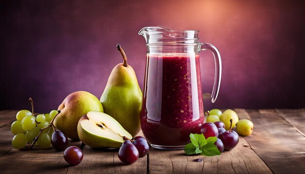 Grape pear berry juice blend