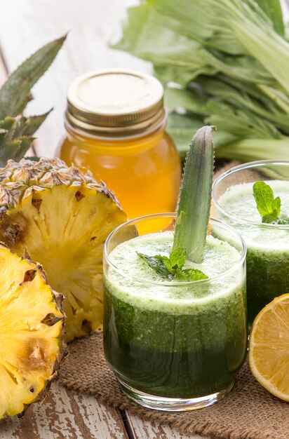 Sweet Green Juice recipe with pineapple