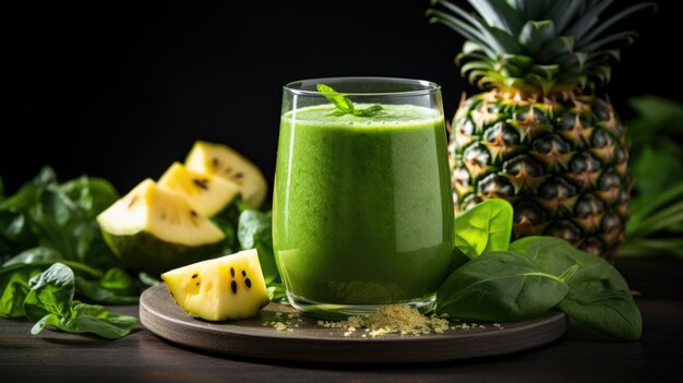 Green Juice recipe with pineapple