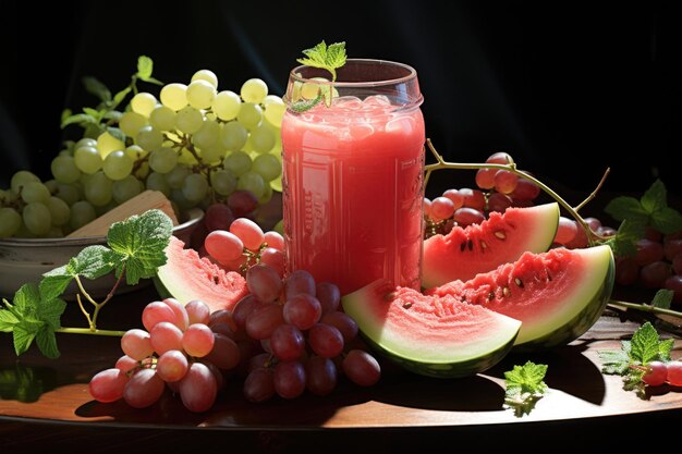 Grapes And Watermelon Juice 