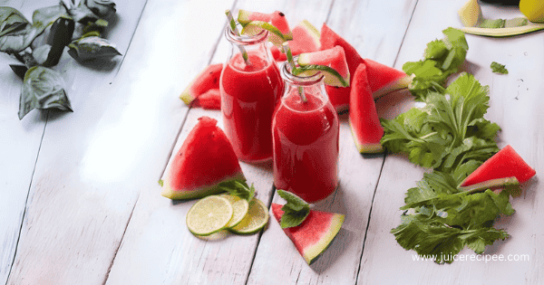 Watermelon and orange juice